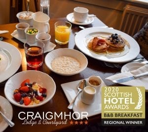 Regional Award for Best B&B Breakfast at the 2020 Scottish Hotel Awards